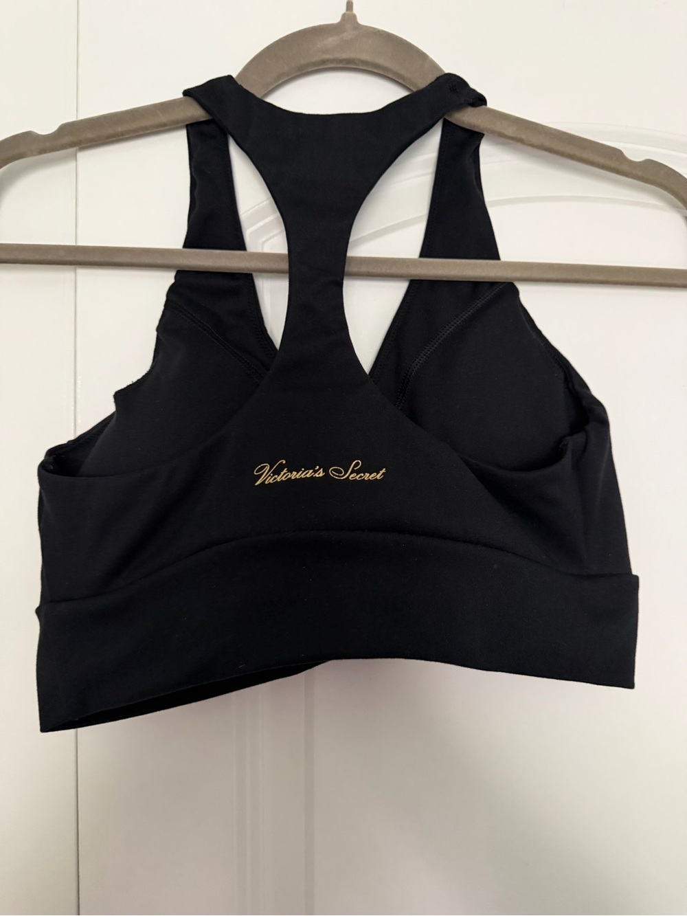 Victoria's Secret Black Twist-Front Racerback Sports Bra - Picture 2 of 8